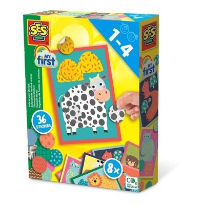 SES CREATIVE Pegatinas Infantiles My First Animal Print, 1 a 4 Años (14485)