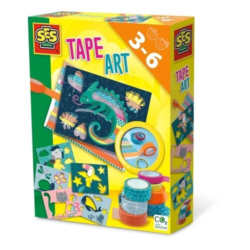 SES CREATIVE Tape Art Animals Set, 3 to 6 Years (14623)