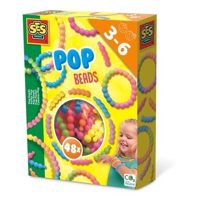 SES CREATIVE Pop-Perlen-Set für Kinder, 3 bis 6 Jahre (14635)