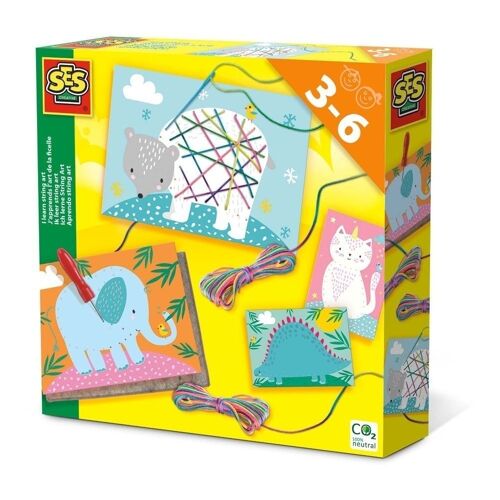 SES CREATIVE Children's I Learn String Art, Unisex, Three to Six Years, Multi-colour (14642)