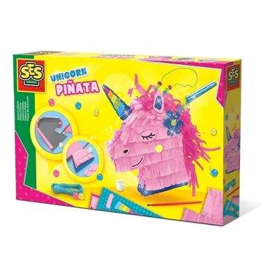 SES CREATIVE Kinder-Einhorn-Piñata, Mädchen, ab 5 Jahren, Mehrfarbig (14714)