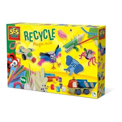 SES CREATIVE Recycle Mega Mix für Kinder, Unisex, ab drei Jahren, mehrfarbig (14718)