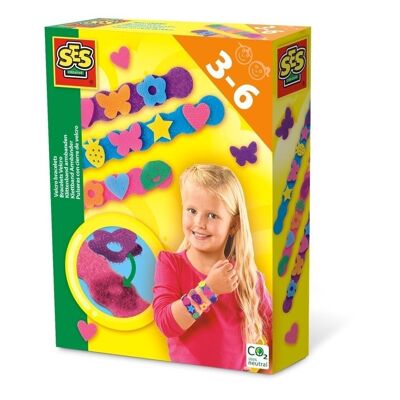 SES CREATIVE Set de pulseras con velcro, de 3 a 6 años (14833)