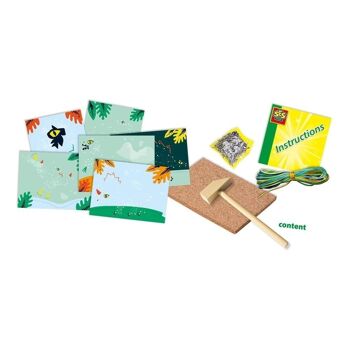 SES CREATIVE Ensemble de Dinos Marteau String Art pour Enfants, Unisexe, Cinq Ans et Plus, Multicolore (14957) 2