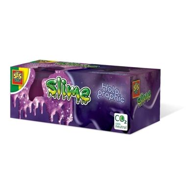 SES CREATIVE Set di slime olografico Galaxy, 2 vasetti, 3 anni o più (15001)