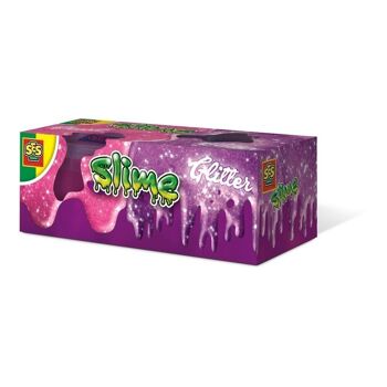 SES CREATIVE Slime Glitter Dual Set, unisexe, de trois à douze ans, rose/violet (15003) 1