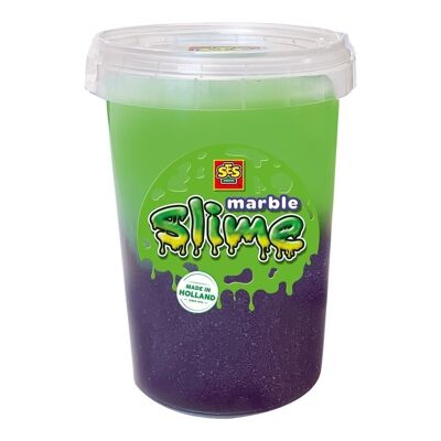 SES CREATIVE Slime marmorizzato viola e verde per bambini, barattolo da 200 g, dai 3 anni in su (15023)
