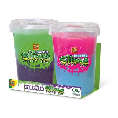 SES CREATIVE Marble Slime Duo Pack, 2 botes de 200 g, a partir de 3 años (15025)