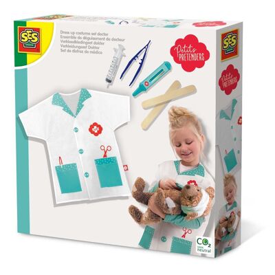 SES CREATIVE Petits Pretenders Arzt-Kostüm für Kinder, Unisex, ab drei Jahren, mehrfarbig (18001)