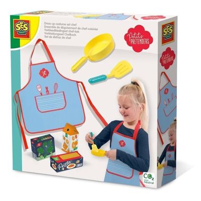 SES CREATIVE Petits Pretenders - Juego de disfraz infantil de chef, unisex, a partir de tres años, multicolor (18003)