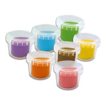 SES CREATIVE Méga Set de Pâte à Modeler Eco pour Enfants avec Outils, 7x Pots 90g, Unisexe, Deux Ans et Plus, Multicolore (24919) 2