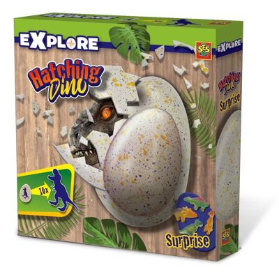 SES CREATIVE Children's Explore Hatching Dino Egg, Unisex, 4 a 12 años, Multicolor (25063)