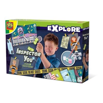 SES CREATIVE Children's Explore Inspector You Solve Five Crime Cases, Unisex, A partir de ocho años, Multicolor (25117)