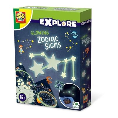 SES CREATIVE Explore los signos del zodiaco resplandecientes para niños, a partir de 5 años (25122)