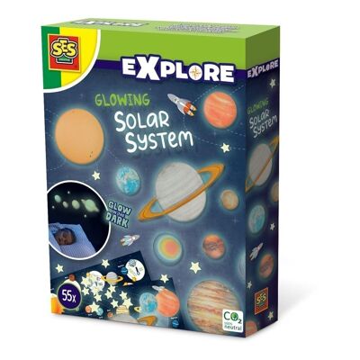 SES CREATIVE Explore el sistema solar resplandeciente para niños, 5 años y más (25123)