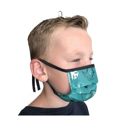 SES CREATIVE Notam Kids Dino Face Masks Set, 16 Piezas, Unisex, Verde (89901)