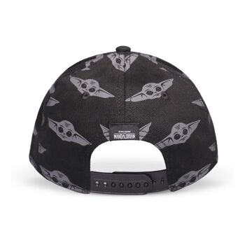 STAR WARS The Mandalorian Casque Patch avec casquette de baseball réglable Grogu All-over Print, noir/gris (BA750483STW) 5