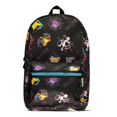 POKEMON Characters Rucksack mit Allover-Print, Schwarz (BP100104POK)