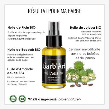 Sérum Booster - Soin Barbe Fortifiant - Parfum "L'Allié" Epicé-Santal - 50ml - Huile à Barbe 2