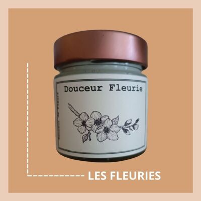 Bougie en cires de soja et colza - Douceur Fleurie- 180gr