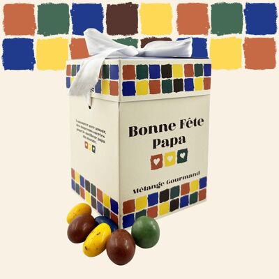 CHOCODIC – WÜRFEL-GESCHENKBOX-SORTIMENT AUS SCHOKOLADE – VATERTAG ALLES GUTE ZUM VATI-TAG