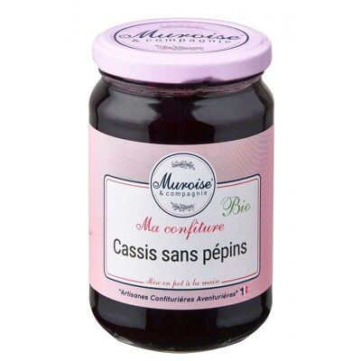 Organic seedless blackcurrant jam - 350 g