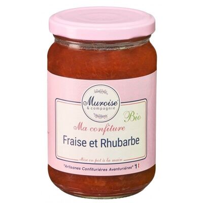 Marmellata artigianale biologica di fragole e rabarbaro - 350 g