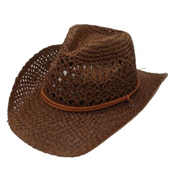Chapeau de paille d'extérieur Western Cowboy 3
