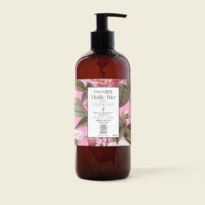 Olio da massaggio biologico ai fiori di cotone rosa - Cabina 500 ml