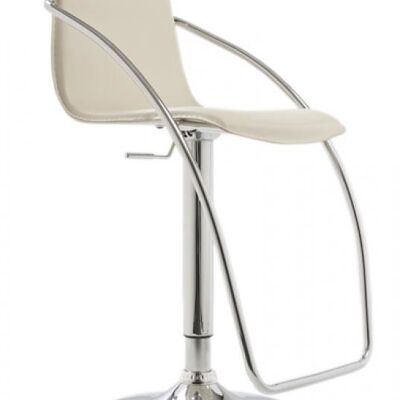 Bar stool Verona cream 48x41x109 cream leatherette Chromed metal