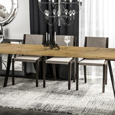 Carney Home & Kitchen uitschuifbare eettafel 130-210 (cm) x Breedte 80 (cm) x Hoogte 75 (cm) keukentafel 4