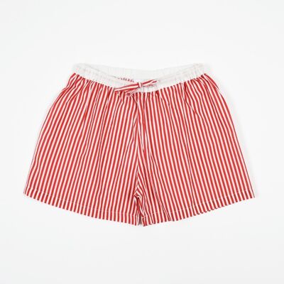 Pomegranate Striped Archibald Swim Shorts