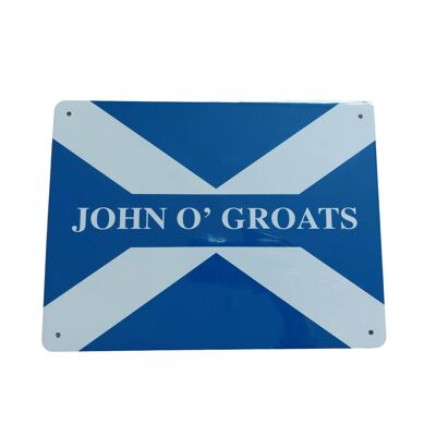 Letrero de metal de John O' Groats
