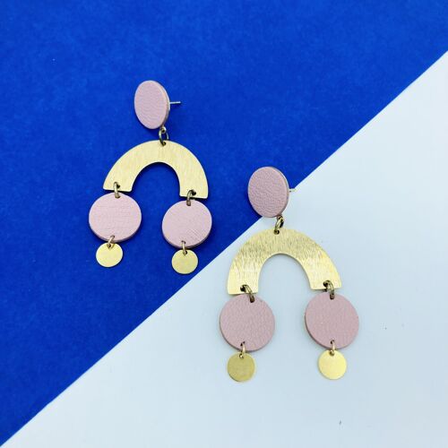 Boucles d'oreilles Eloïse rose pâle