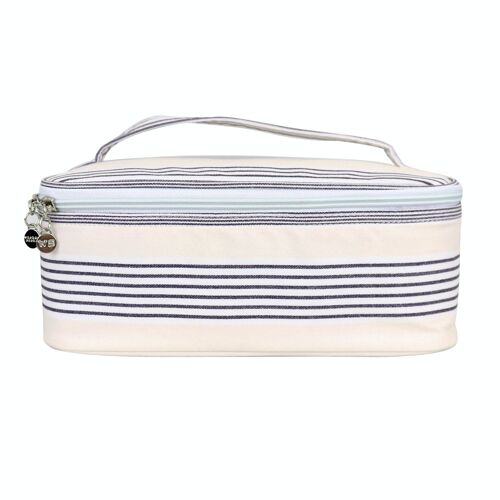 Kosmetiktasche Neutral Stripe Medium Beauty Case