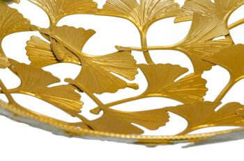 Suspension en métal doré feuilles de Ginkgo Biloba Osmose 5