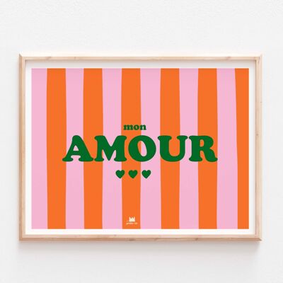 Affiche fête des mères - décoration maison- Mon amour