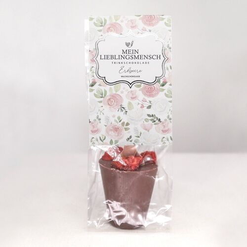 Trinkschokolade Erdbeere "Mein Lieblingsmensch"