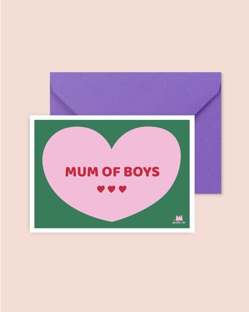 Carte fête des mères- Mum of boys