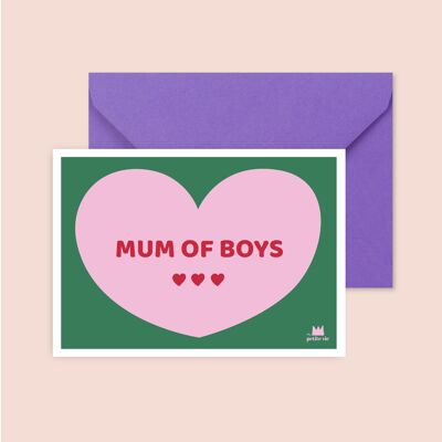 Muttertagskarte – Mutter von Jungen