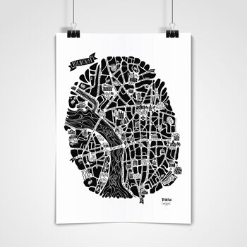 Poster Plan de Ville - TOULOUSE - 30x40cm 2