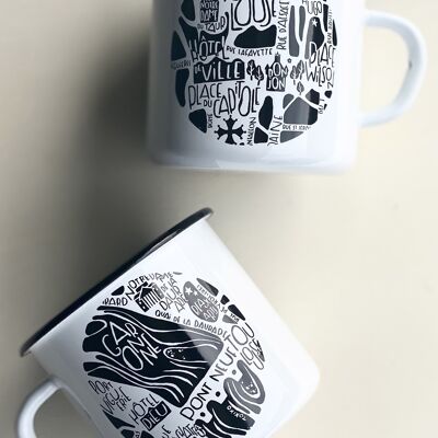 TOULOUSE Enamel Mug -City Map City Map