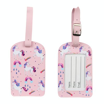 Luggage tag Unicorn Rainbows