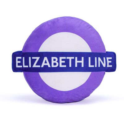 Kissen mit rundem Logo von Elizabeth Line