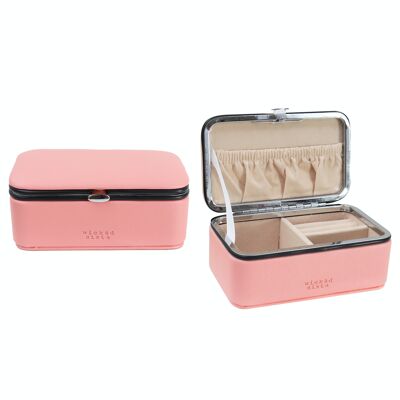 Jewelery Box Pastel Jewelery Travel Case Coral