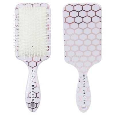 Hairbrush Rose Gold Hexagon