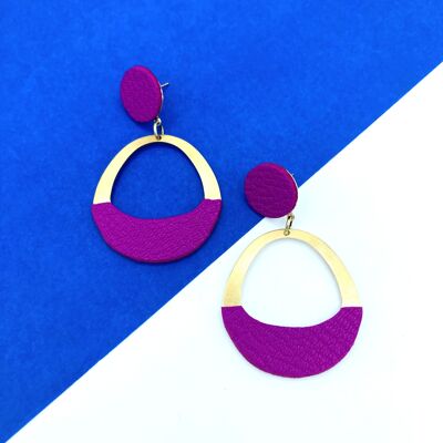 Boucles d'oreilles Fiona fuchsia