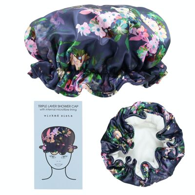 Bonnet de douche 3 couches Enchanted Navy