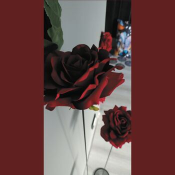 Trio de roses en tissu (velours) avec Deospray 125 ml (FÊTE DES MÈRES) 10
