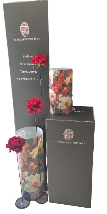 Trio de roses en tissu (velours) avec Deospray 125 ml